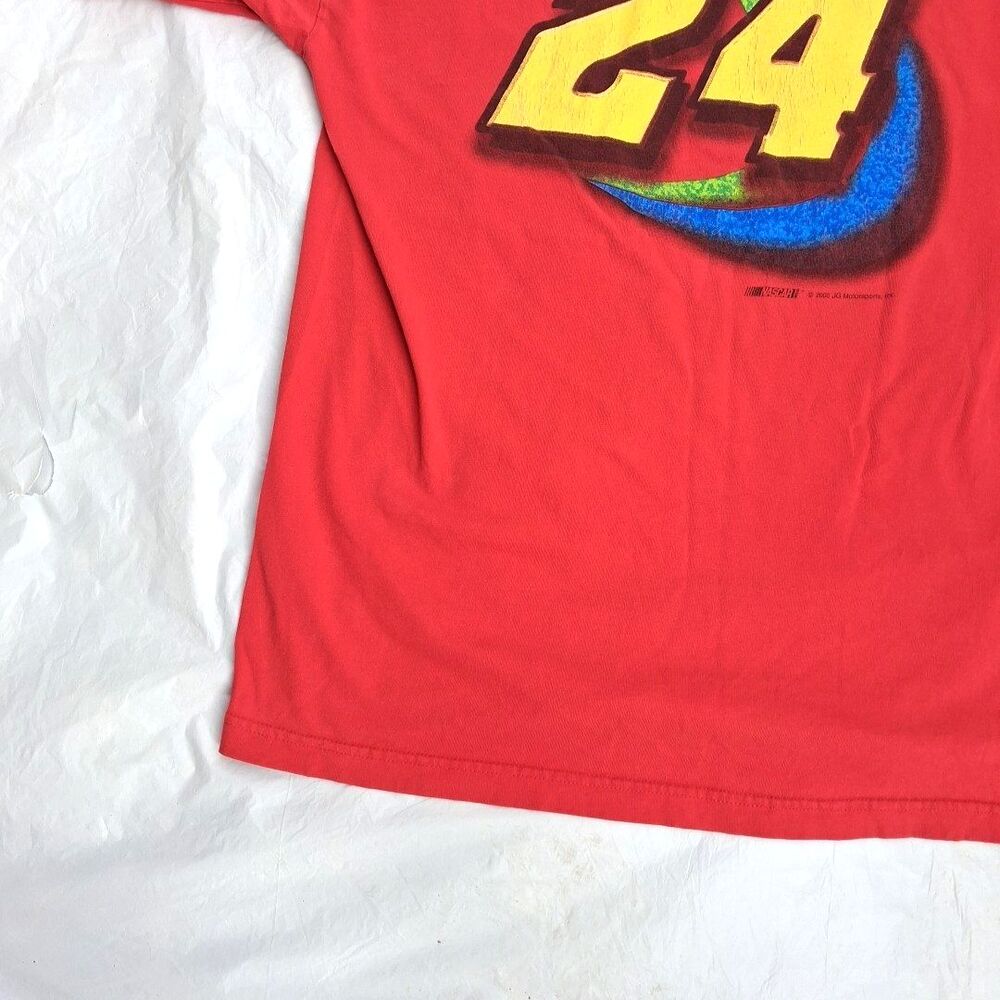​Vintage Jeff Gordon 24 NASCAR Shirt 2XL Competitors View Red Double Sided USA - Picture 14 of 15